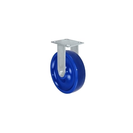 Casterhq 8"x2" Solid Polyurethane Wheel, Ridid Caster, 1,400 lbs capacity - 35CR820SPU84L-04